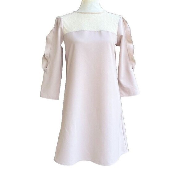 The Vanity Room Womens Split Sleeve Lace Contrast Dress Size M - Picture 13 of 15